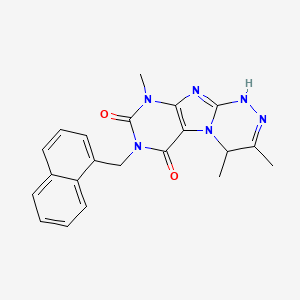 molecular formula C21H20N6O2 B2496782 3,4,9-trimethyl-7-(naphthylmethyl)-5,7,9-trihydro-1H,4H-1,2,4-triazino[4,3-h]p urine-6,8-dione CAS No. 919009-86-2