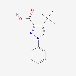 4-Tert-butyl-1-phenylpyrazole-3-carboxylic acid