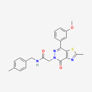 molecular formula C23H22N4O3S B2496790 2-(7-(3-甲氧基苯基)-2-甲基-4-氧代噻唑并[4,5-d]吡啶-5(4H)-基)-N-(4-甲基苯基)乙酰胺 CAS No. 941927-54-4