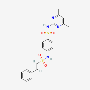 N-(4,6-dimethylpyrimidin-2-yl)-4-[[(E)-2-phenylethenyl]sulfonylamino]benzenesulfonamide