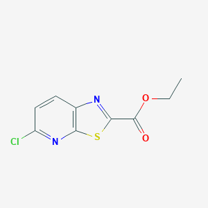 molecular formula C9H7ClN2O2S B2496795 乙酸-5-氯噻唑并[5,4-b]吡啶-2-羧酸酯 CAS No. 1202075-71-5