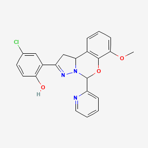 4-Chloro-2-[7-methoxy-5-(pyridin-2-yl)-1,10b-dihydropyrazolo[1,5-c][1,3]benzoxazin-2-yl]phenol