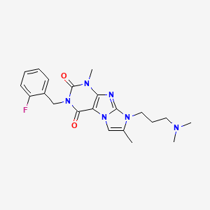 8-(3-(dimethylamino)propyl)-3-(2-fluorobenzyl)-1,7-dimethyl-1H-imidazo[2,1-f]purine-2,4(3H,8H)-dione