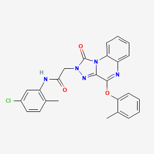 molecular formula C25H20ClN5O3 B2496801 N-(5-chloro-2-methylphenyl)-2-[4-(2-methylphenoxy)-1-oxo[1,2,4]triazolo[4,3-a]quinoxalin-2(1H)-yl]acetamide CAS No. 1189707-22-9