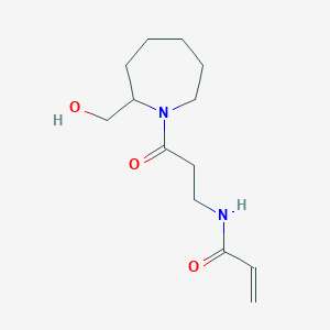 molecular formula C13H22N2O3 B2496809 N-[3-[2-(Hydroxymethyl)azepan-1-yl]-3-oxopropyl]prop-2-enamide CAS No. 2361889-63-4