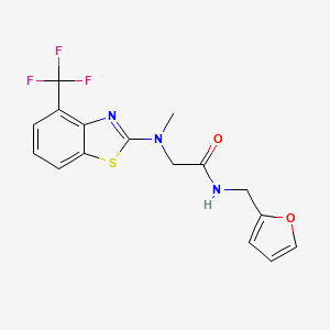 N-(furan-2-ylmethyl)-2-(methyl(4-(trifluoromethyl)benzo[d]thiazol-2-yl)amino)acetamide