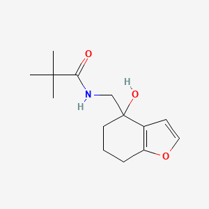 N-((4-hydroxy-4,5,6,7-tetrahydrobenzofuran-4-yl)methyl)pivalamide