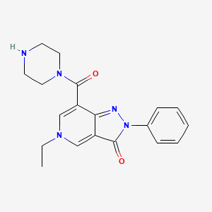 5-Ethyl-2-phenyl-7-(piperazine-1-carbonyl)pyrazolo[4,3-c]pyridin-3-one