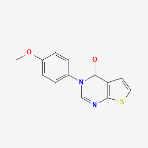 molecular formula C13H10N2O2S B2496826 3-(4-甲氧基苯基)噻吩[2,3-d]嘧啶-4(3H)-酮 CAS No. 338750-50-8
