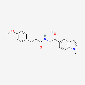 molecular formula C21H24N2O3 B2496829 N-(2-hydroxy-2-(1-methyl-1H-indol-5-yl)ethyl)-3-(4-methoxyphenyl)propanamide CAS No. 2034526-74-2