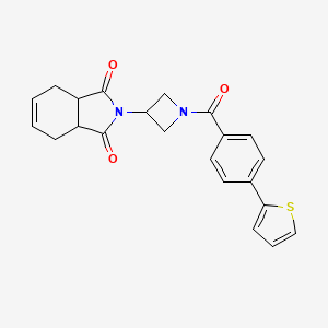 molecular formula C22H20N2O3S B2496833 2-(1-(4-(thiophen-2-yl)benzoyl)azetidin-3-yl)-3a,4,7,7a-tetrahydro-1H-isoindole-1,3(2H)-dione CAS No. 1795476-88-8