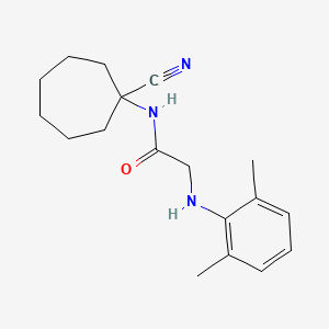 molecular formula C18H25N3O B2496839 N-(1-cyanocycloheptyl)-2-[(2,6-dimethylphenyl)amino]acetamide CAS No. 1223649-70-4