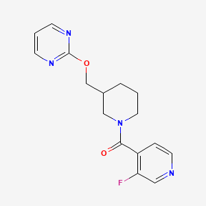 2-{[1-(3-Fluoropyridine-4-carbonyl)piperidin-3-yl]methoxy}pyrimidine