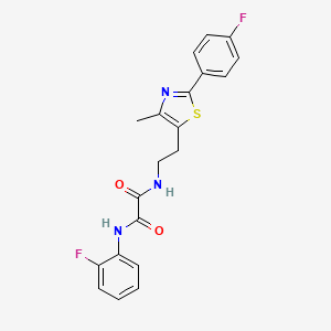 molecular formula C20H17F2N3O2S B2496845 N1-(2-氟苯基)-N2-(2-(2-(4-氟苯基)-4-甲基噻唑-5-基)乙基)草酸二酰胺 CAS No. 895802-02-5