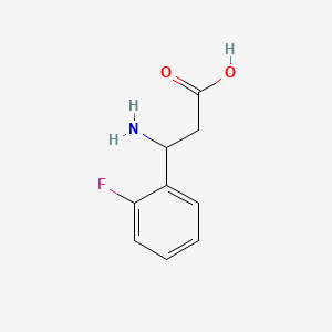 molecular formula C9H10FNO2 B2496847 3-amino-3-(2-fluorophenyl)propanoic Acid CAS No. 117391-49-8; 151911-22-7; 151911-32-9
