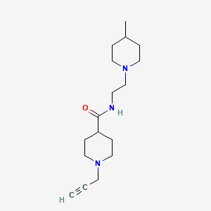 N-[2-(4-methylpiperidin-1-yl)ethyl]-1-(prop-2-yn-1-yl)piperidine-4-carboxamide