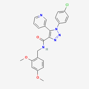 molecular formula C23H20ClN5O3 B2496854 1-(4-chlorophenyl)-N-(2,4-dimethoxybenzyl)-5-(pyridin-3-yl)-1H-1,2,3-triazole-4-carboxamide CAS No. 1207033-34-8