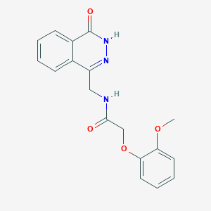 2-(2-methoxyphenoxy)-N-[(4-oxo-3H-phthalazin-1-yl)methyl]acetamide