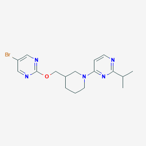 4-[3-[(5-Bromopyrimidin-2-yl)oxymethyl]piperidin-1-yl]-2-propan-2-ylpyrimidine