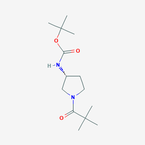 molecular formula C14H26N2O3 B2496872 (R)-tert-Butyl 1-pivaloylpyrrolidin-3-ylcarbamate CAS No. 1286208-04-5