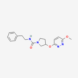 3-((6-methoxypyridazin-3-yl)oxy)-N-phenethylpyrrolidine-1-carboxamide