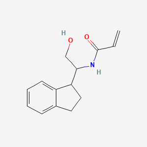 molecular formula C14H17NO2 B2496874 N-[1-(2,3-Dihydro-1H-inden-1-yl)-2-hydroxyethyl]prop-2-enamide CAS No. 2305386-74-5