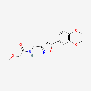 N-((5-(2,3-dihydrobenzo[b][1,4]dioxin-6-yl)isoxazol-3-yl)methyl)-2-methoxyacetamide
