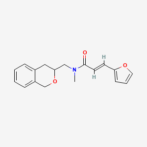 molecular formula C18H19NO3 B2496882 (E)-3-(furan-2-yl)-N-(isochroman-3-ylmethyl)-N-methylacrylamide CAS No. 2035017-80-0