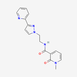 1-methyl-2-oxo-N-(2-(3-(pyridin-2-yl)-1H-pyrazol-1-yl)ethyl)-1,2-dihydropyridine-3-carboxamide