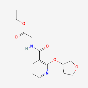 Ethyl 2-(2-((tetrahydrofuran-3-yl)oxy)nicotinamido)acetate