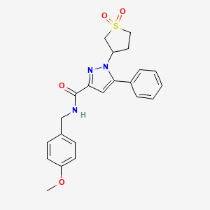 1-(1,1-dioxidotetrahydrothiophen-3-yl)-N-(4-methoxybenzyl)-5-phenyl-1H-pyrazole-3-carboxamide