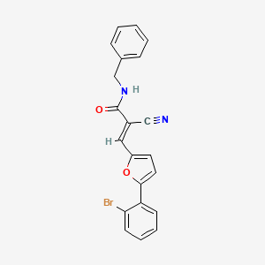 (E)-N-benzyl-3-[5-(2-bromophenyl)furan-2-yl]-2-cyanoprop-2-enamide