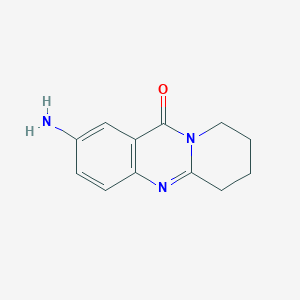 molecular formula C12H13N3O B2496900 2-amino-6H,7H,8H,9H,11H-pyrido[2,1-b]quinazolin-11-one CAS No. 70934-09-7