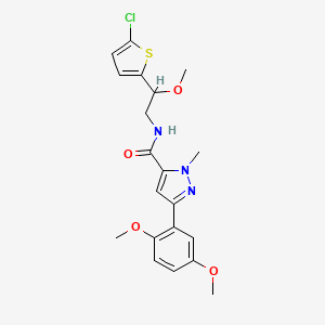 N-(2-(5-chlorothiophen-2-yl)-2-methoxyethyl)-3-(2,5-dimethoxyphenyl)-1-methyl-1H-pyrazole-5-carboxamide