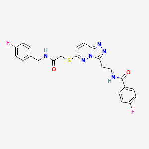 4-fluoro-N-(2-(6-((2-((4-fluorobenzyl)amino)-2-oxoethyl)thio)-[1,2,4]triazolo[4,3-b]pyridazin-3-yl)ethyl)benzamide