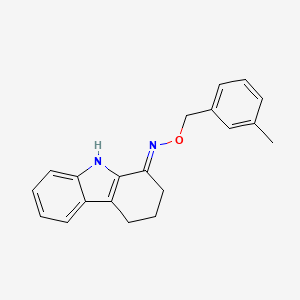 molecular formula C20H20N2O B2496908 2,3,4,9-tetrahydro-1H-carbazol-1-one O-(3-methylbenzyl)oxime CAS No. 866149-53-3