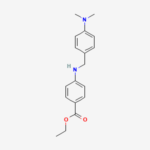 molecular formula C18H22N2O2 B2496917 Ethyl 4-{[4-(dimethylamino)benzyl]amino}benzoate CAS No. 64261-07-0