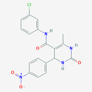 N-(3-chlorophenyl)-6-methyl-4-(4-nitrophenyl)-2-oxo-1,2,3,4-tetrahydropyrimidine-5-carboxamide