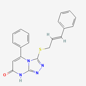 3-(cinnamylthio)-5-phenyl-[1,2,4]triazolo[4,3-a]pyrimidin-7(8H)-one