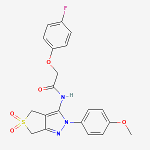 2-(4-fluorophenoxy)-N-(2-(4-methoxyphenyl)-5,5-dioxido-4,6-dihydro-2H-thieno[3,4-c]pyrazol-3-yl)acetamide