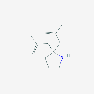 molecular formula C12H21N B2496933 2,2-双(2-甲基-丙烯基)-吡咯烷 CAS No. 282089-89-8