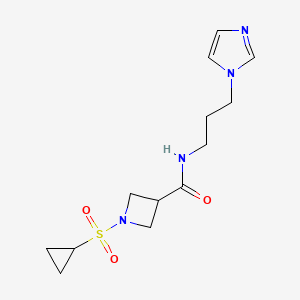 N-(3-(1H-imidazol-1-yl)propyl)-1-(cyclopropylsulfonyl)azetidine-3-carboxamide