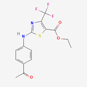 Ethyl 2-[(4-acetylphenyl)amino]-4-(trifluoromethyl)-1,3-thiazole-5-carboxylate