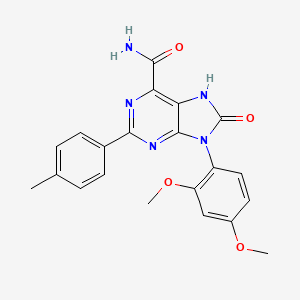 9-(2,4-dimethoxyphenyl)-2-(4-methylphenyl)-8-oxo-7H-purine-6-carboxamide