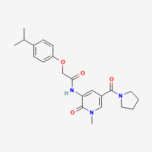 2-(4-isopropylphenoxy)-N-(1-methyl-2-oxo-5-(pyrrolidine-1-carbonyl)-1,2-dihydropyridin-3-yl)acetamide