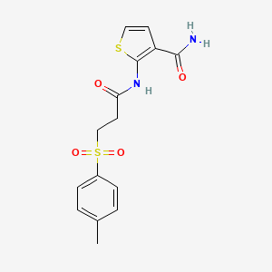 2-[3-(4-Methylbenzenesulfonyl)propanamido]thiophene-3-carboxamide