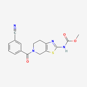 Methyl (5-(3-cyanobenzoyl)-4,5,6,7-tetrahydrothiazolo[5,4-c]pyridin-2-yl)carbamate