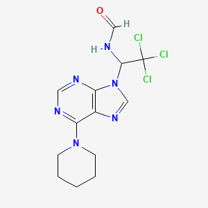 N-[2,2,2-trichloro-1-(6-piperidin-1-ylpurin-9-yl)ethyl]formamide
