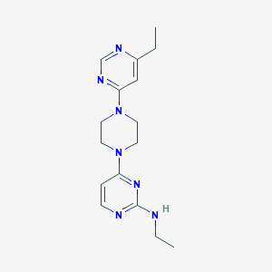molecular formula C16H23N7 B2496975 N-Ethyl-4-[4-(6-ethylpyrimidin-4-yl)piperazin-1-yl]pyrimidin-2-amine CAS No. 2415488-71-8