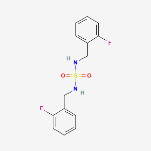molecular formula C14H14F2N2O2S B2497004 N,N'-bis(2-fluorobenzyl)sulfamide CAS No. 337924-20-6